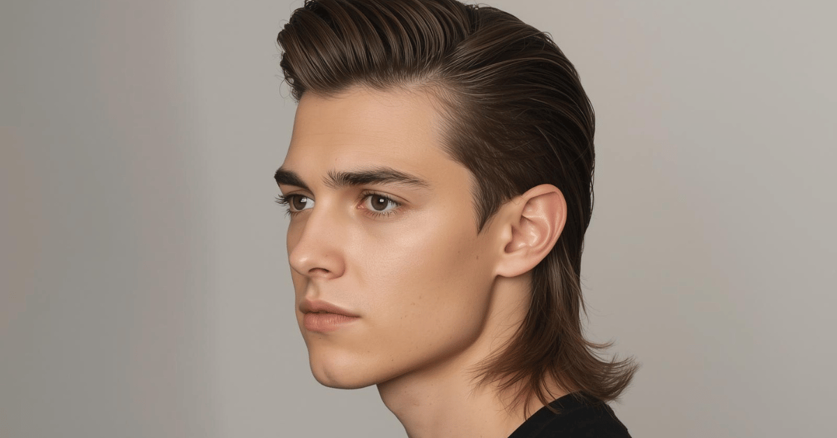 How to Style Male Modern Mullet Straight Hair