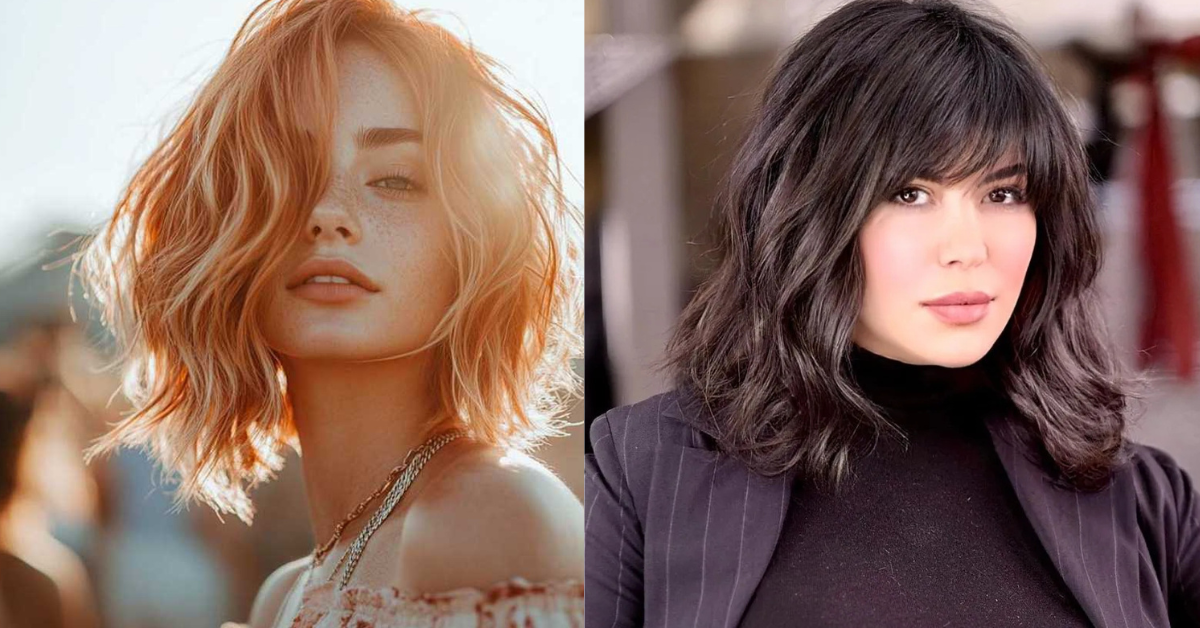 Why Medium Length Hair With Bangs Is So Easy to Maintain