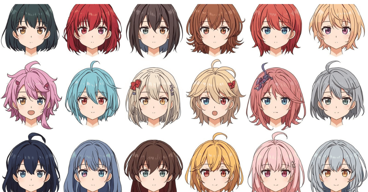 Anime Hairstyle Variations