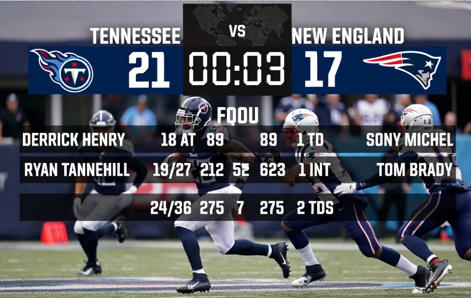 tennessee titans vs new england patriots match player stats