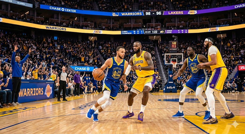 golden state warriors vs lakers match player stats